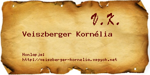 Veiszberger Kornélia névjegykártya